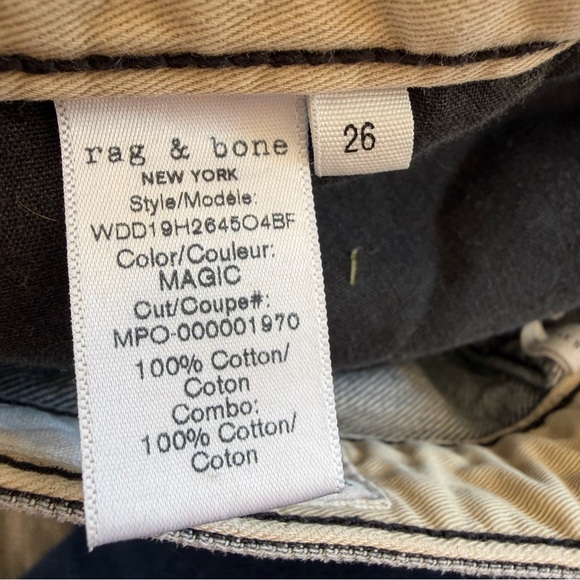 Rag and Bone Maya High Rise Straight Faded Black size 26 - Picture 10 of 11